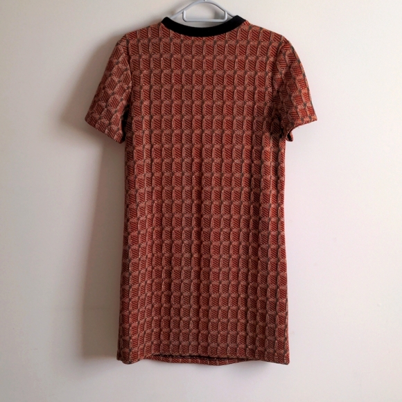 NWOT | Zara Trafaluc geometric print knit metallic dress (no labels) - Picture 2 of 4